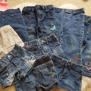 Baby girl 12 months jeans bundle